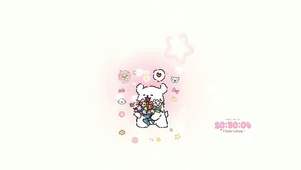 送你花花祝你开心～线条小狗