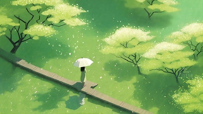 绿水冥想之孤桥花影