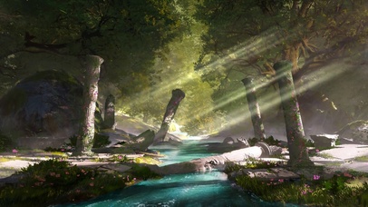 4K唯美治愈阳光森林小溪