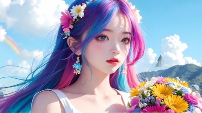 捧花的女孩