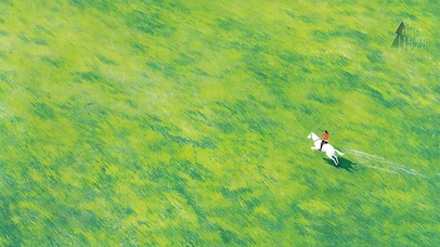 阿勒泰草原上驰骋的巴太