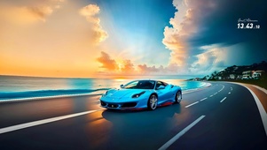海边的跑车