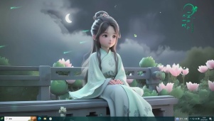 国风主题 荷塘少女