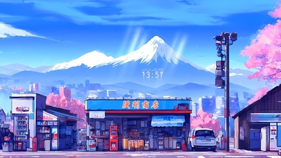 雪山樱花便利店