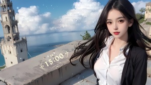 阳光白云治愈女神