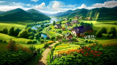 山谷里的小村庄