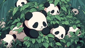 熊猫睡觉