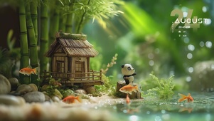 鱼缸内小竹林