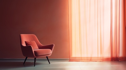 极简风格-红色房间