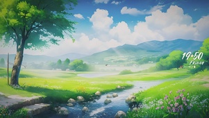 护眼动漫风景壁纸