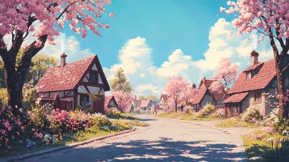 春日梦幻樱花小镇