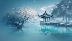湖心花雨桥