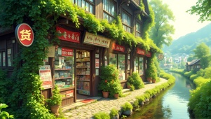 河流边的杂货铺