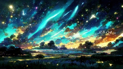 4k 治愈唯美星空流星雨