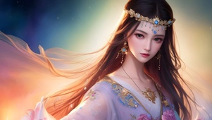 轻纱长发女神