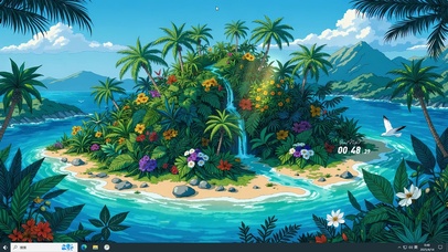 护眼丛林溪流鸟鸣