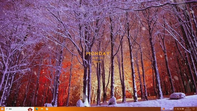 森林飘雪主题壁纸