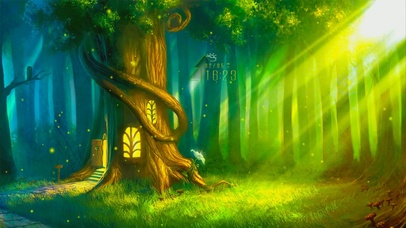 护眼绿色森林景色