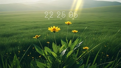 治愈系护眼绿风景桌面