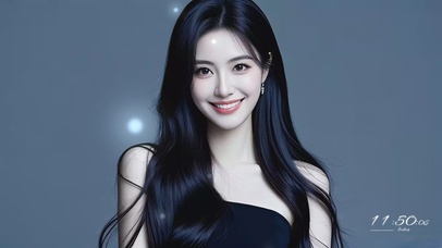 灿烂微笑的美女