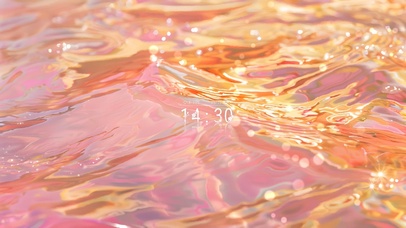 治愈系粉色波纹水面