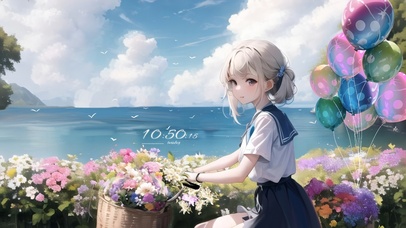 少女的海边浪漫骑行之旅