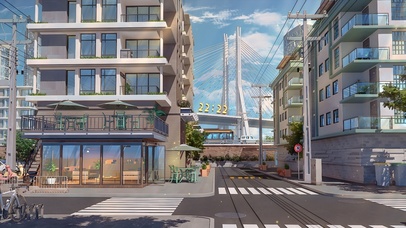 唯美治愈日系城市街道