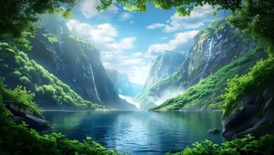 4K 清新自然 湖光水色 5