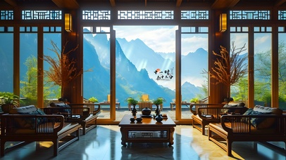 高堂山水美如画