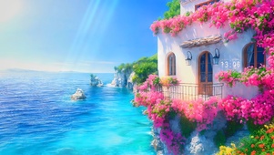 浪漫海景玫瑰房