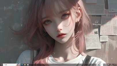 旧报纸女孩主题