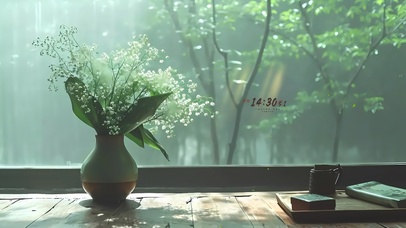 窗台白色满天星