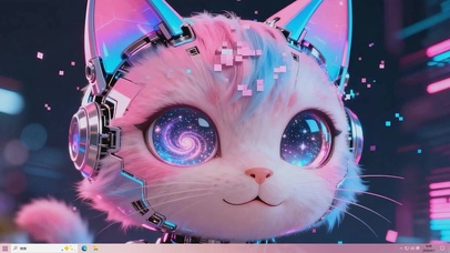 科技猫咪桌面主题