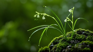 绿色兰花草