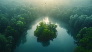 4K 清新自然 湖光水色 1
