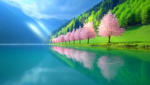 湖畔美景