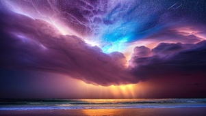 星空云与海