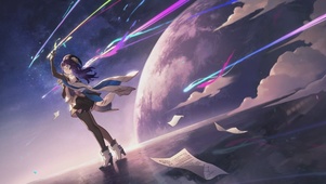 夜空下女孩
