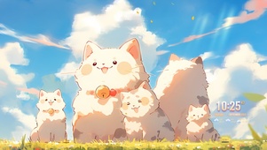秋游的猫咪