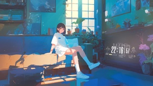 房间沙发少女