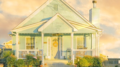 4K唯美治愈夕阳小屋