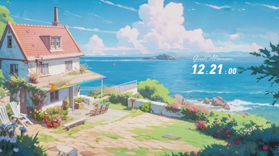 海边唯美动漫风景