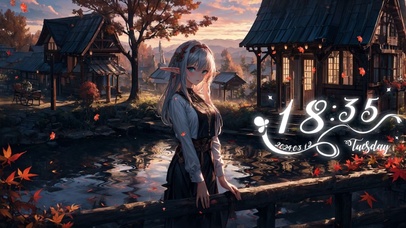 宁静小院里的精灵女孩