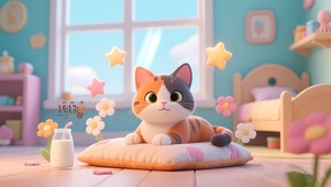 呆萌小猫