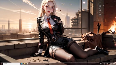 4k金发黑丝纯欲黑色皮衣美少女