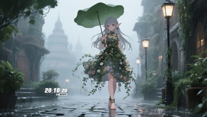 雨中小精灵