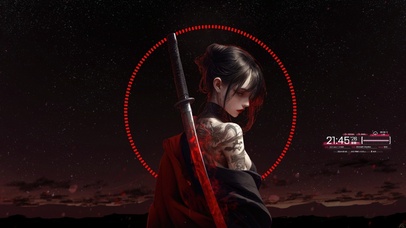 冷峻的少女武士