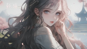 湖边少女-可爱可爱