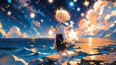 可爱风星空女孩