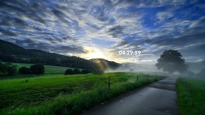 4k 唯美治愈黄昏草原小路